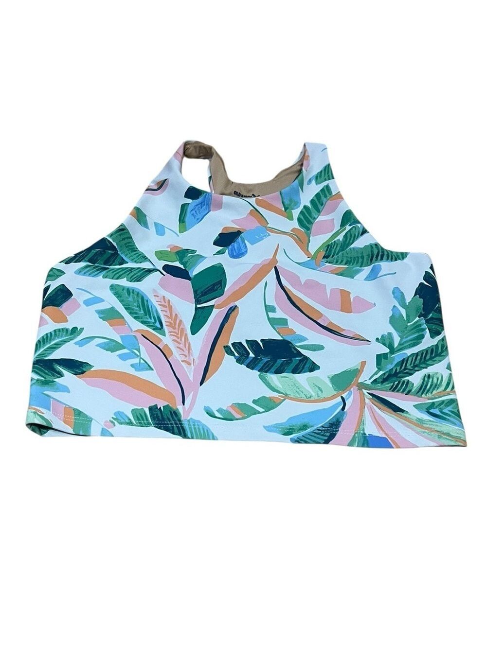 Old Navy Girls Powersoft Tropical Floral Sports Bra Tank Top